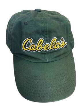 Cabela's "World's Foremost Outfitter Dark Embroidered Patch Green Hat Cap